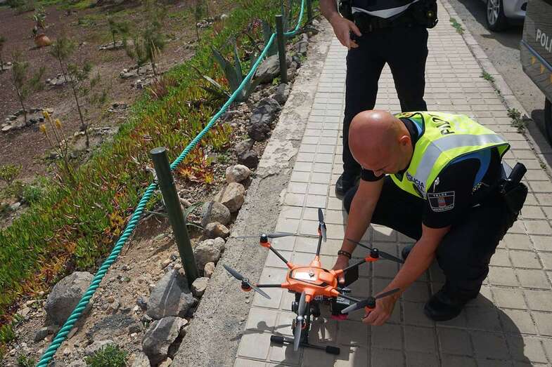 Uno de los drones de la Policía Local de Telde/TA.