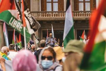 Telde secunda en la capital la concentración por la autodeterminación del pueblo saharaui/TA, Acfi Press y José Manuel García.