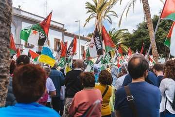 Telde secunda en la capital la concentración por la autodeterminación del pueblo saharaui/TA, Acfi Press y José Manuel García.