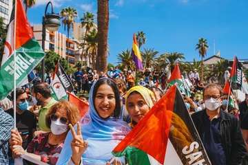 Telde secunda en la capital la concentración por la autodeterminación del pueblo saharaui/TA, Acfi Press y José Manuel García.