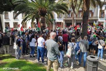 Telde secunda en la capital la concentración por la autodeterminación del pueblo saharaui/TA, Acfi Press y José Manuel García.