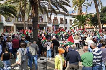 Telde secunda en la capital la concentración por la autodeterminación del pueblo saharaui/TA, Acfi Press y José Manuel García.