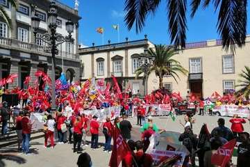 Telde arropa a los sindicatos en su vuelta a las calles para pedir subir salariales/TA.