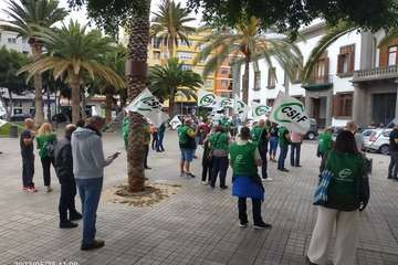 Telde en las protestas de CSIF y Jupol para denunciar la pérdida del poder adquisitivo de los funcionarios/TA.