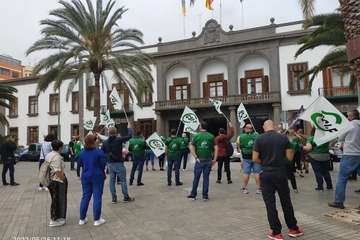 Telde en las protestas de CSIF y Jupol para denunciar la pérdida del poder adquisitivo de los funcionarios/TA.