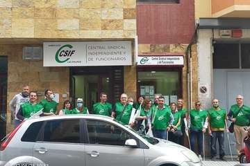 Telde en las protestas de CSIF y Jupol para denunciar la pérdida del poder adquisitivo de los funcionarios/TA.