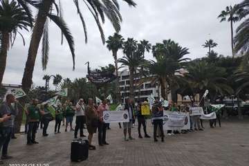 Telde en las protestas de CSIF y Jupol para denunciar la pérdida del poder adquisitivo de los funcionarios/TA.