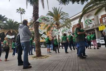 Telde en las protestas de CSIF y Jupol para denunciar la pérdida del poder adquisitivo de los funcionarios/TA.