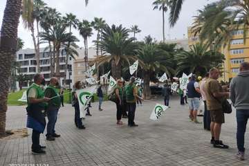 Telde en las protestas de CSIF y Jupol para denunciar la pérdida del poder adquisitivo de los funcionarios/TA.