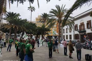 Telde en las protestas de CSIF y Jupol para denunciar la pérdida del poder adquisitivo de los funcionarios/TA.