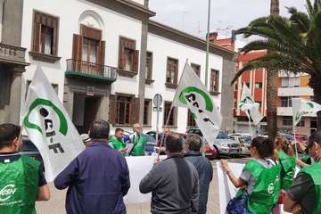 Telde en las protestas de CSIF y Jupol para denunciar la pérdida del poder adquisitivo de los funcionarios/TA.