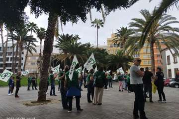 Telde en las protestas de CSIF y Jupol para denunciar la pérdida del poder adquisitivo de los funcionarios/TA.