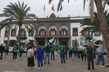 Telde en las protestas de CSIF y Jupol para denunciar la pérdida del poder adquisitivo de los funcionarios/TA.