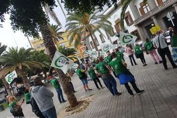 Telde en las protestas de CSIF y Jupol para denunciar la pérdida del poder adquisitivo de los funcionarios/TA.