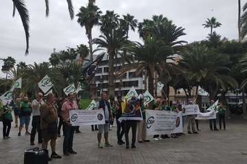 Telde en las protestas de CSIF y Jupol para denunciar la pérdida del poder adquisitivo de los funcionarios/TA.