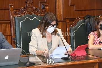 El Pleno de Telde reitera su rechazo a la lacra machista con la voz de la trabajadora social Marta Morales/Francisco Javier Santana.