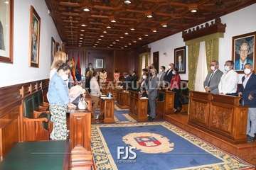 El Pleno de Telde reitera su rechazo a la lacra machista con la voz de la trabajadora social Marta Morales/Francisco Javier Santana.