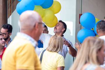 Unidos por Gran Canaria de Telde agasajó a los asistentes con un brindis al final del acto/TA y Acfi Press.