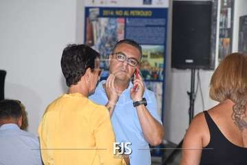 Rueda de prensa de los concejales Agustín Déniz y Soledad Hernández/Francisco Javier Santana.