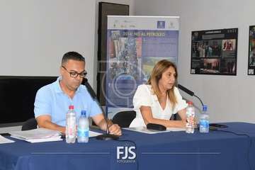 Rueda de prensa de los concejales Agustín Déniz y Soledad Hernández/Francisco Javier Santana.