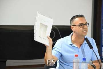 Rueda de prensa de los concejales Agustín Déniz y Soledad Hernández/Francisco Javier Santana.