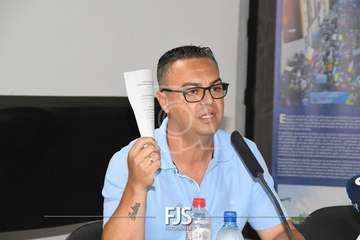 Rueda de prensa de los concejales Agustín Déniz y Soledad Hernández/Francisco Javier Santana.