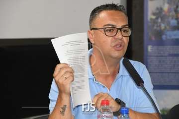 Rueda de prensa de los concejales Agustín Déniz y Soledad Hernández/Francisco Javier Santana.