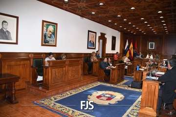 Pobre estampa de la oposición de Telde en el Pleno/Francisco Javier Santana y TA.