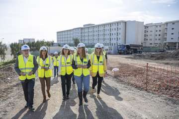 Acto de colocación de la primera piedra de las obras de ampliación de la Residencia Mixta de Taliarte/TA.