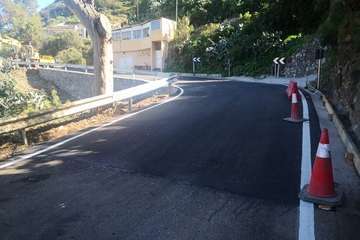 El Cabildo reabre al tráfico la carretera de Las Goteras (Telde), afectada por la tormenta Hermine/TA.