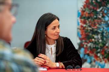 Reunión del presidente de Canarias con la alcaldesa Carmen Hernández y vecinos de Ojos de Garza/Acfi Press y TA.