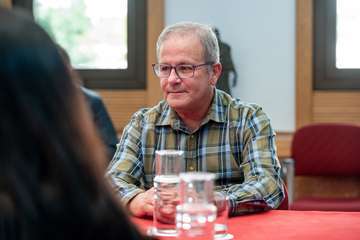 Reunión del presidente de Canarias con la alcaldesa Carmen Hernández y vecinos de Ojos de Garza/Acfi Press y TA.