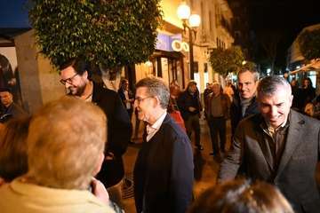 Feijóo en Los Llanos de Telde/Antonio Alí, TA y Francisco Javier Santana.