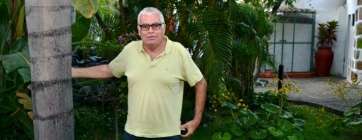 Ángel G. Yánez, el pasado miércoles en el parque de Lulú (Foto TA)