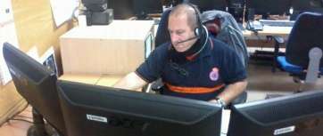 Miguel Santana, en un centro de operaciones de Emergencias (Foto TA)