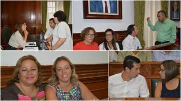 Mosaico de fotos de la sesión plenaria de este viernes en Telde (Foto TA)