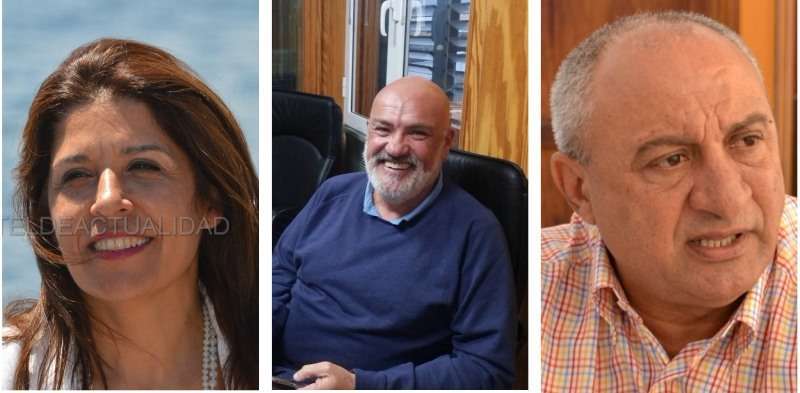 La alcaldesa Carmen Hernández, el empresario Julián Gómez del Castillo y el exconcejal Ildefonso Jiménez (Foto TA)