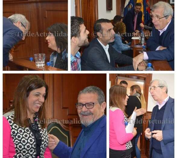 Conversaciones entre ediles, unas en voz baja y otras sin disimulo (Foto TA)