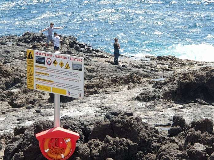 Sector de la costa de La Garita donde se encuentra el peligroso Bufadero (Foto TA)