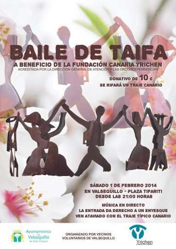 Cartel del baile de taifas en beneficio de Yrichen (TA)