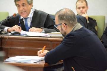 Iván Ramírez durante el juicio en la Audiencia Provincial (Foto TA)