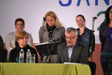 Momento de la lectura del pregón (Foto Daniel Ojeda)