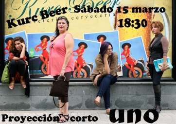 Cartel de la proyección del corto, este sábado (Foto TA)