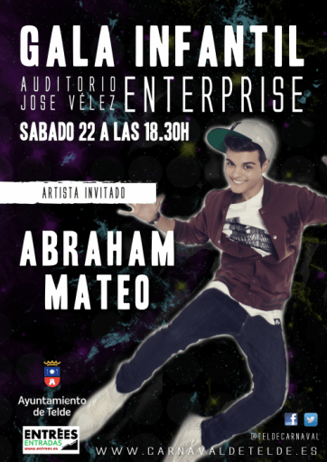 Cartel de la Gala Infantil y de la actuación de Abraham Mateo (Foto TA)