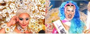 Suna Emboirik, reina del Carnaval de Telde, en el momento de pasear su traje (Foto Antonio Alí)