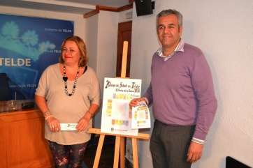 La alcaldesa Mari Carmen Castellano y el concejal Francisco López, esta mañana durante la presentación de la Feria (Foto TA)