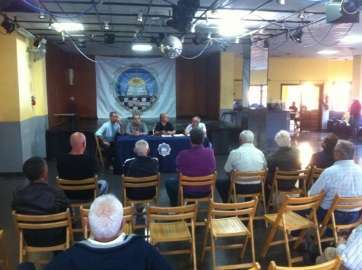 Imagen de la asamblea informativa de socios del pasado 28 de abril (Foto TA)