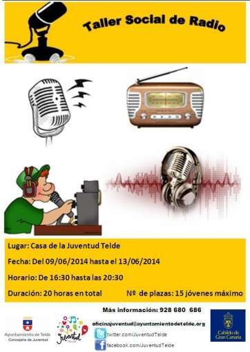 Cartel del taller de radio (Foto TA)