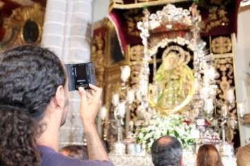 Virgen del Pino, en su trono (Foto Acfi Press)
