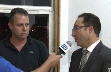 Ramón Santana, presidente, y José Dámaso, vicepresidente, durante la entrevista (Foto TA)